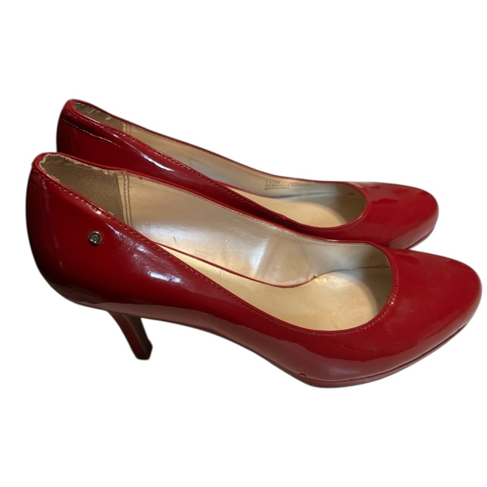 Elegant Etienne Aigner Red High End Women's 7.5 Pumps Heels
